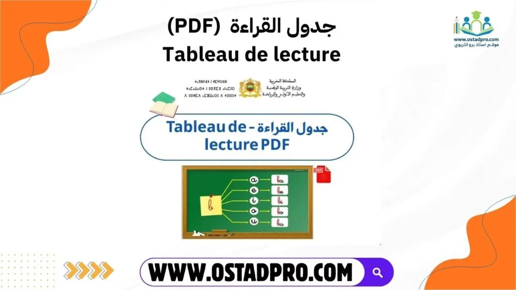 جدول القراءة – Tableau de lecture (PDF)