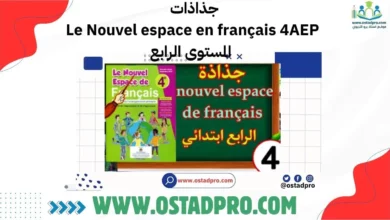 جذاذات Le Nouvel espace en français 4AEP المستوى الرابع